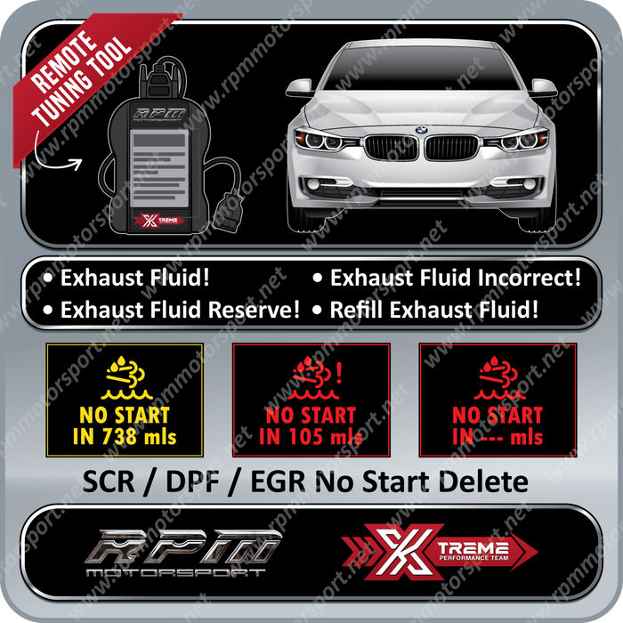 BMW F30 328d 328dX 2013 to 2019 SCR / DPF / EGR Delete