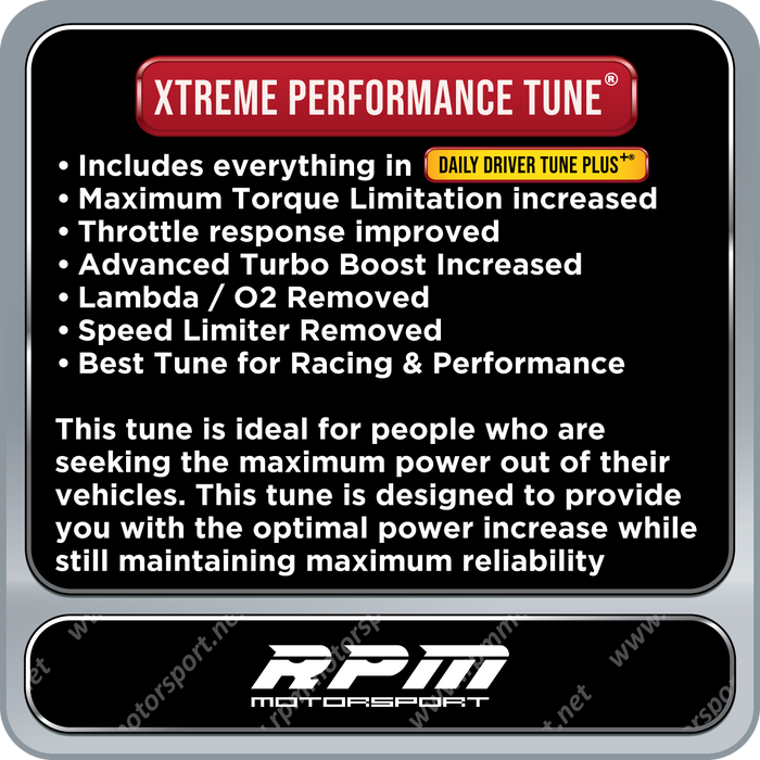 BMW F25 X3 xDrive28d 04/2015 to 01/2017 Rpm Motorsport Tune