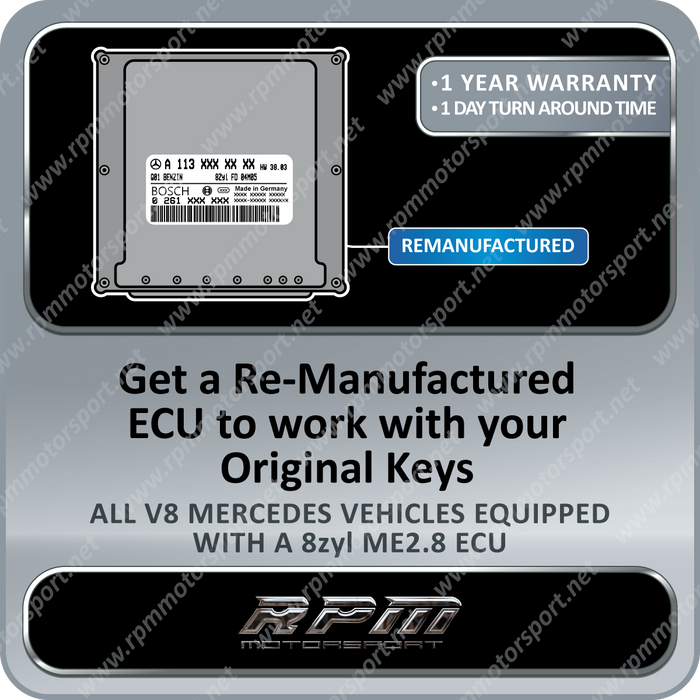 Mercedes Benz 8zyl ME2.8 Remanufactured ECU Rpm Motorsport