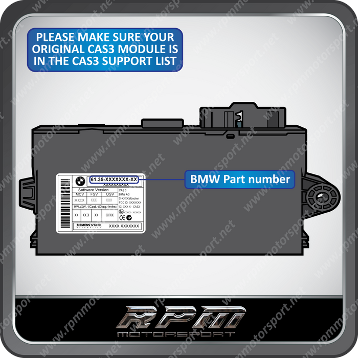 BMW Remanufactured CAS 3 (Car Access System) Years 2006 ONLY