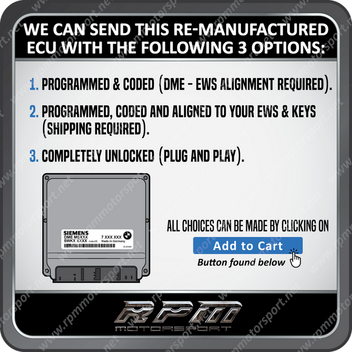 BMW E39 (5 Series) MSS52 Remanufactured ECU 03/1999 to 06/2003