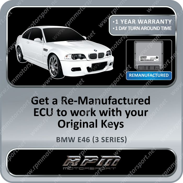 BMW E46 (3 Series) MSS54HP Remanufactured ECU 01/2000 To 05/2006