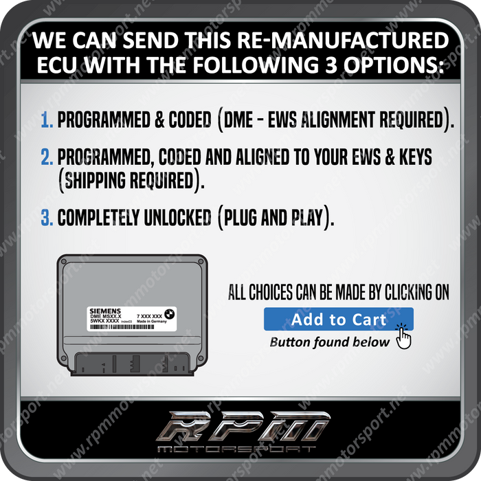 BMW E83 (X3 Series) MS45.1 MS45.0 Remanufactured ECU 02/2003 to 07/2006