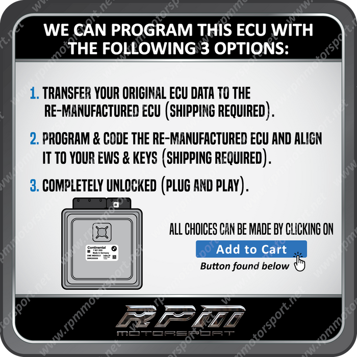 BMW E85 (Z4M Series) MSS70 Remanufactured ECU 11/2004 to 08/2008