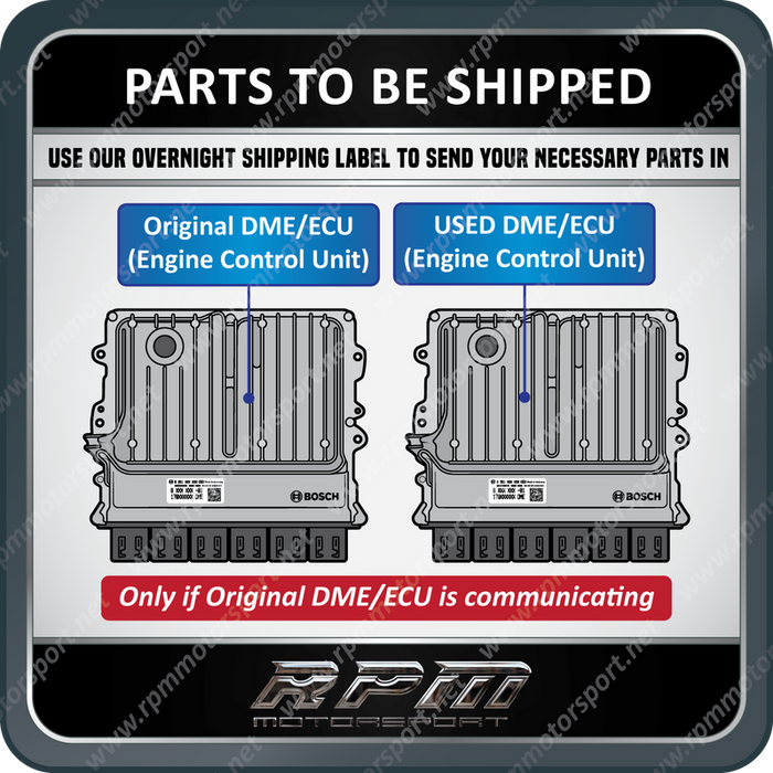 BMW F-Series Used DME / ECU Replacement Programming Bosch MG1CS003 (DME_841) Years 2016 to 2021
