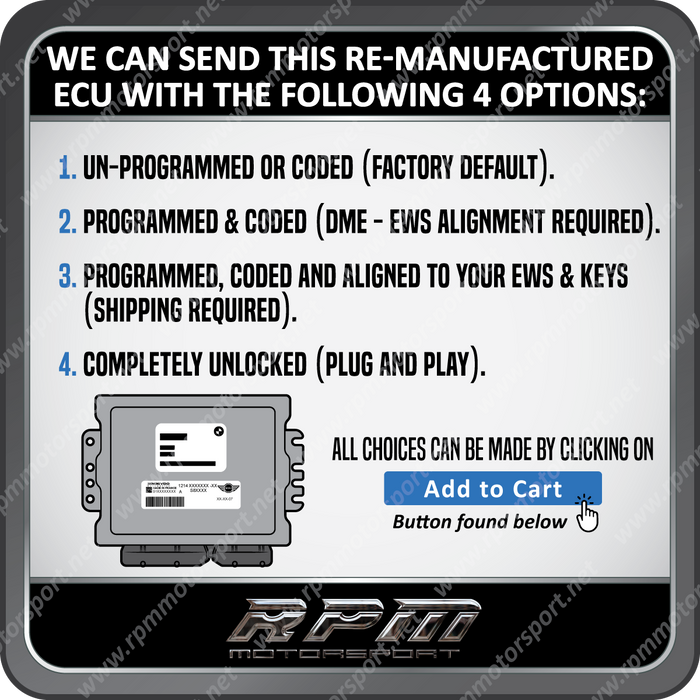 MINI COOPER (R50- R52 - R53) Years 2001 To 2008 RE-MAN ECU