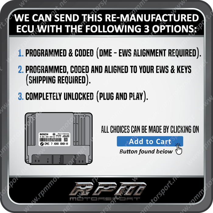 BMW E46 (3 Series) MS45.1 Remanufactured ECU 04/2003 to 08/2006