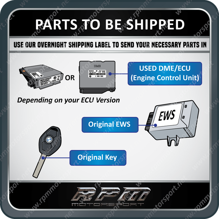 BMW DME - EWS Alignment USED DME Programming 01/95 to 09/99 Models Only