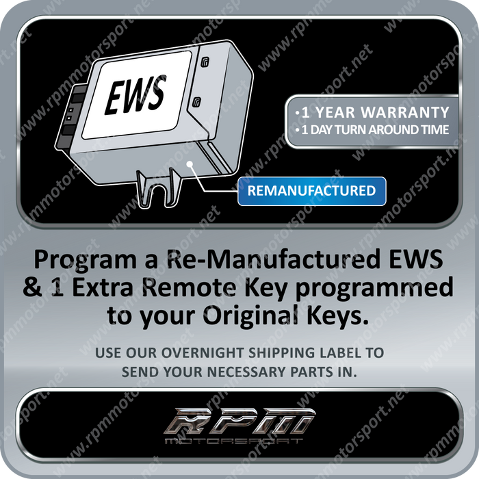 BMW Remanufactured EWS3 with 1 Remote Key 01/1997 to 03/1998