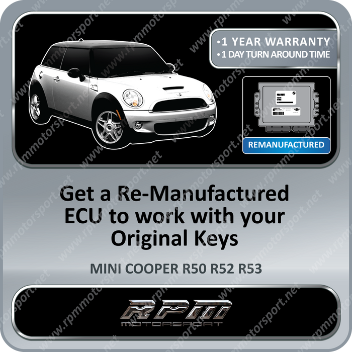 MINI COOPER (R50- R52 - R53) Years 2001 To 2008 RE-MAN ECU