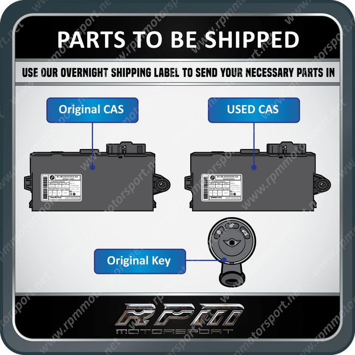 MINI COOPER CAS3 USED PROGRAMMING SERVICE