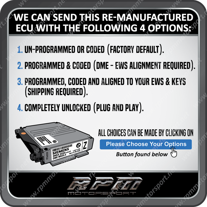 BMW E36 (3 Series) MS41.1 Remanufactured ECU 04/1996 to 09/1999