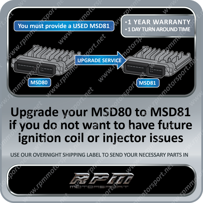 BMW MSD80 to MSD81 ECU DME Upgrade Service 08/2006 to 08/2008