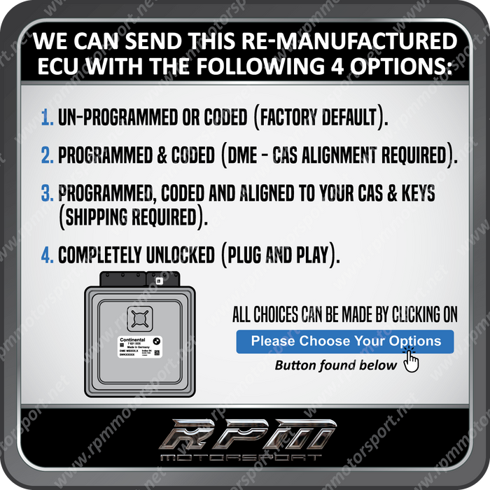 BMW E90 (3 Series) MSV70 Remanufactured ECU 01/2005 to 08/2006