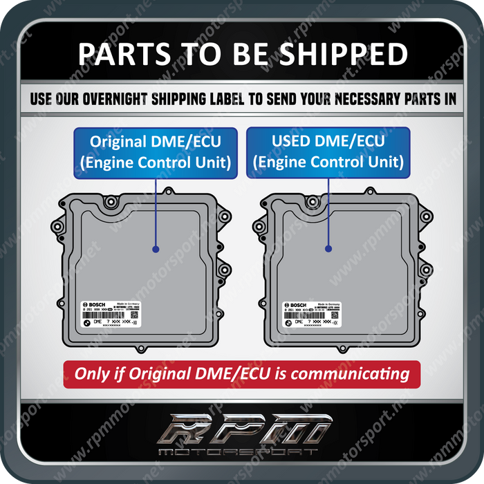 BMW E-Series N55 N20 Engine USED DME Programming