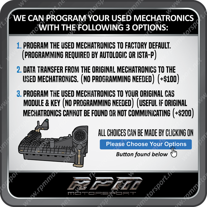 BMW GA6HP26Z or GA6HP19Z F01 F02 7 Series Mechatronic Gearbox USED EGS TCU programming service 6HP