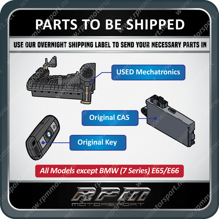 BMW E-Series GA6HP19Z / GA6HP26Z Mechatronics Gearbox USED EGS TCU programming service 6HP (if Original TCU not available)