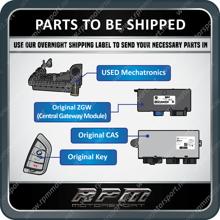 BMW GA8HP45Z / GA8HP50Z / GA8HP70Z Mechatronic Gearbox USED EGS TCU programming service 8HP ALL F SERIES!