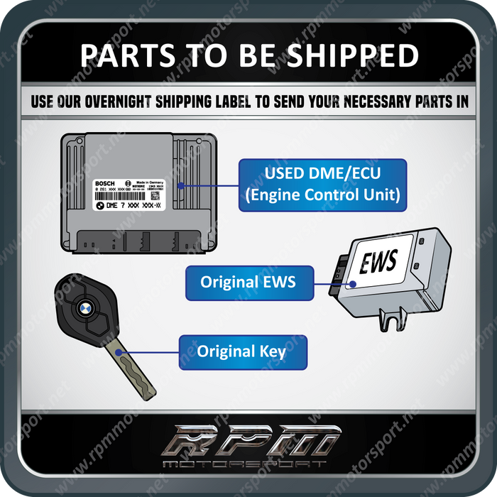 BMW E53 X5 4.4i 4.8is ME9.2 Used DME Programming 10/2003 to 10/2006