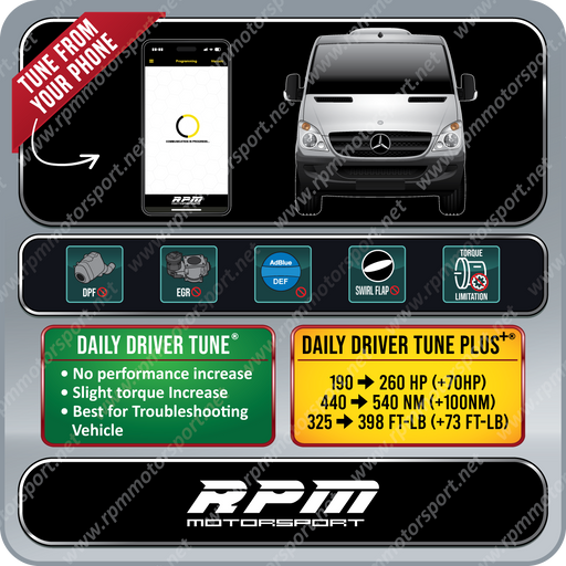 Mercedes Benz Sprinter Van W907 SCR / DPF / EGR Delete (EDC17CP57) Years 2019 to 2022