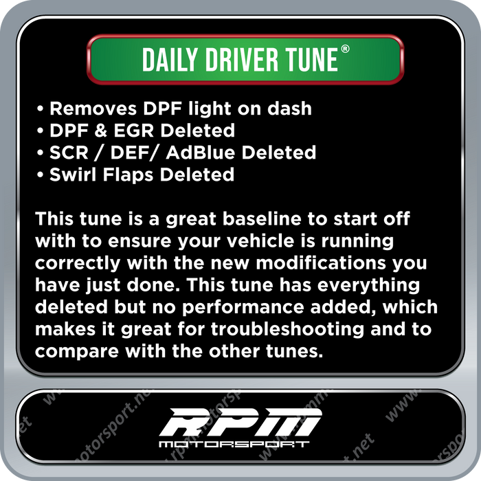 Jeep Grand Cherokee 3.0L EcoDiesel 2014 to 2019 Rpm Motorsport Tune