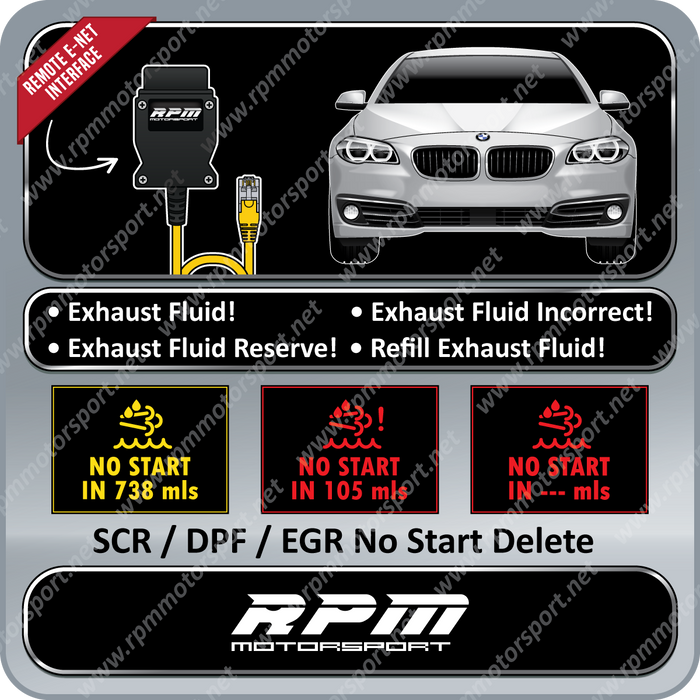 BMW F10 LCI 535d 535dX Years 03/2015 to 2016 SCR / DPF / EGR Delete
