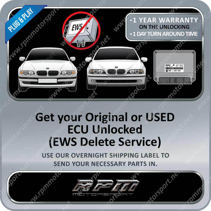 BMW E38 (7 Series) E39 (5 Series) ME5.2.1 EWS Delete Service - Rpm Motorsport