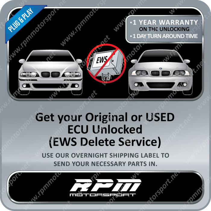 BMW E46 M3 S54 M5 E39 S62 EWS DELETE SERVICE READY TO START!