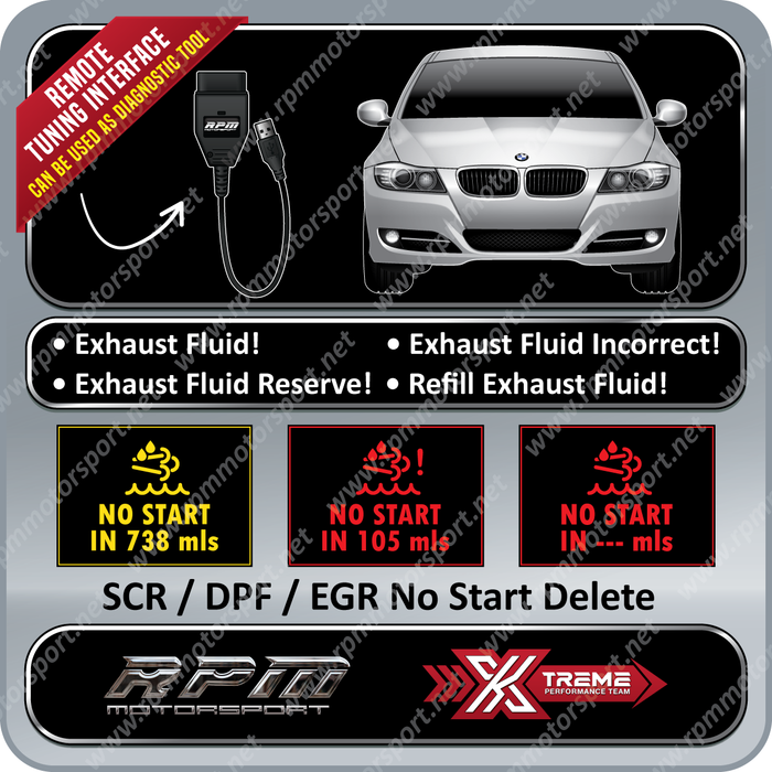 BMW 335d E90 Years 2008 to 2011 SCR / DPF / EGR Delete