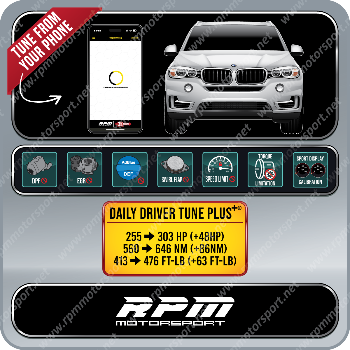 TDIチューニング　BMW X5 （F15） TDI チューニング 正規代理店 サブコン BMW X5 F15(N57D