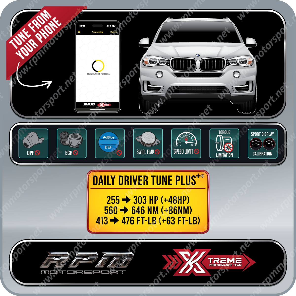 TDIチューニング　BMW X5 （F15） BMW X5 M 25D F15 2012-2019 - Diesel Tuning Brisbane