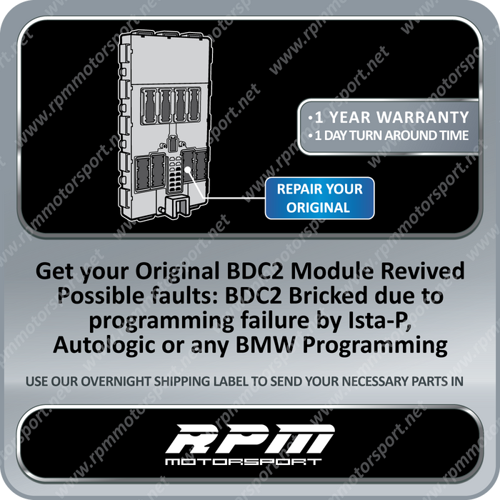 BMW G-Series BDC2 Revival Service (Bricked)