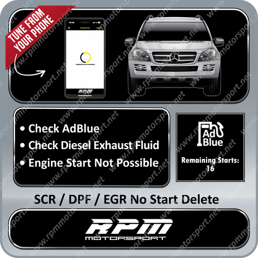 Mercedes Benz SCR / DPF / EGR Delete (EDC16CP31) Years 2003 to 2012