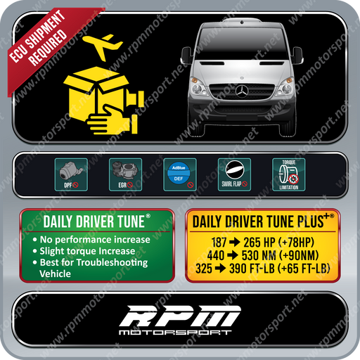 Mercedes Benz Sprinter Van 2500 / 3500 SCR / DPF / EGR Delete (EDC17CP10)