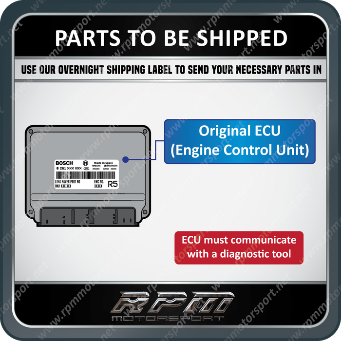 Parts to be Shipped
