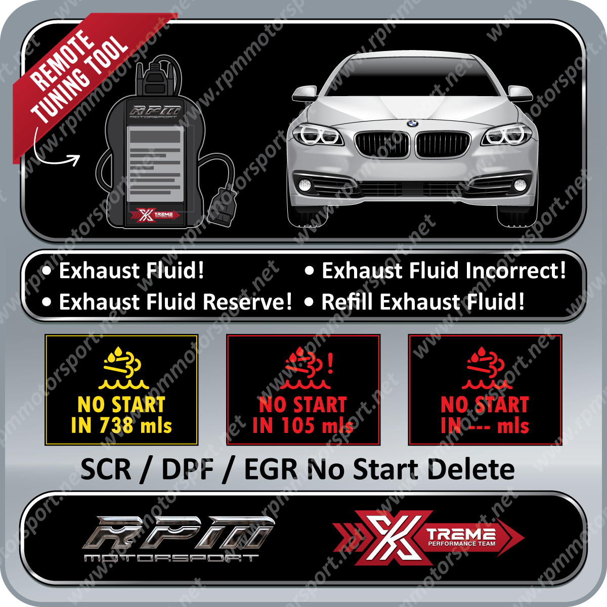 BMW F10 LCI 535d 535dX Years 03/2015 to 2016 SCR / DPF / EGR Delete ...
