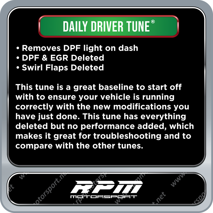 Audi A3 2.0L TDI 2010 to 2013 Rpm Motorsport Tune