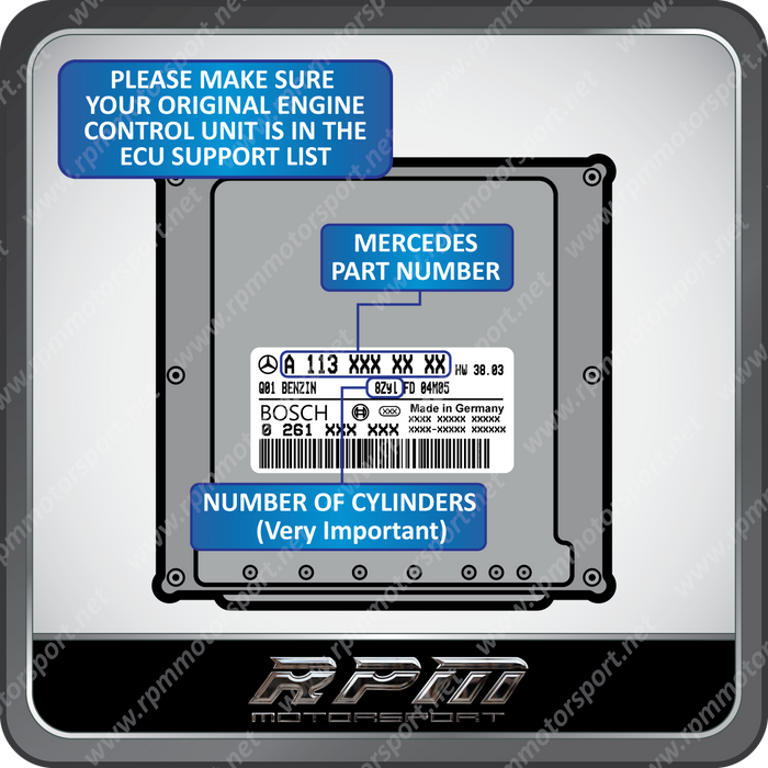 Mercedes Benz 8zyl ME2.8 Remanufactured ECU Rpm Motorsport