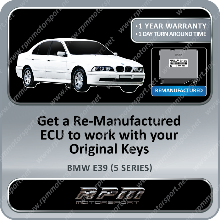 BMW E39 (5 Series) ME5.2 Remanufactured ECU 01/1996 to 05/1997