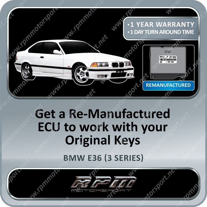 BMW E36 (3 Series) M.1.7.2 Remanufactured ECU 01/1995 to 12/1995