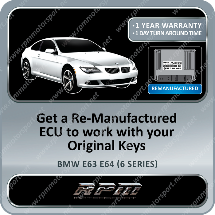 BMW E63 E64 (6 Series) ME9.2 Remanufactured ECU 08/2004 to 08/2005