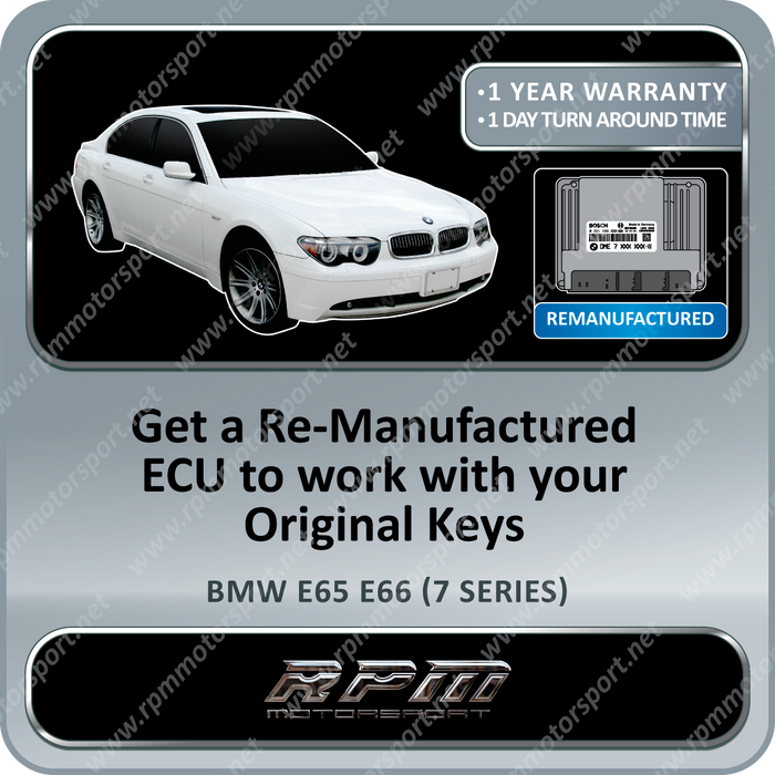 BMW E65 E66 (7 Series) ME9.2 Remanufactured ECU 10/2007 to 07/2008