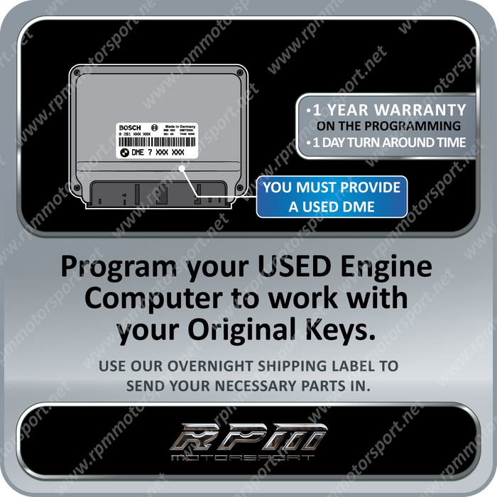 BMW E39 E38 X5 V8 ME7.2 USED DME EWS PROGRAMMING