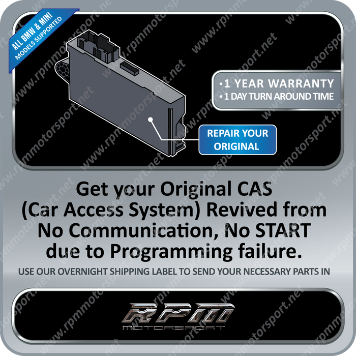 BMW / MINI CAS3 Module Revival Service (Bricked)