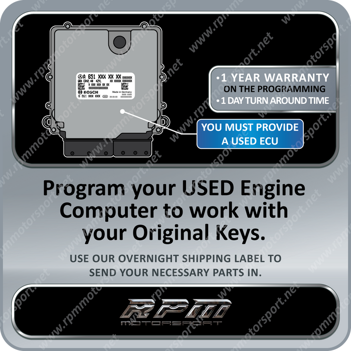 Mercedes Benz Used ECU Replacement Programming Bosch EDC16CP31 / EDC16CP36 Years 2003 to 2012