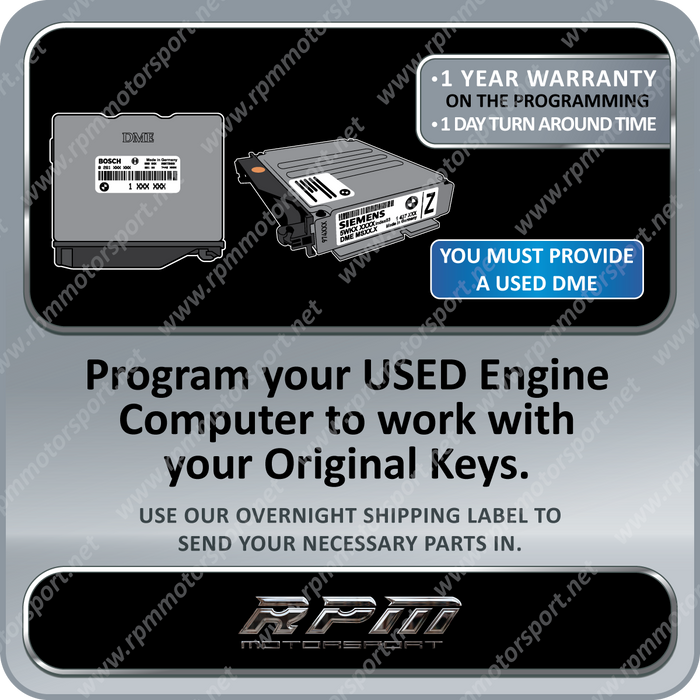 BMW DME - EWS Alignment USED DME Programming 01/95 to 09/99 Models Only