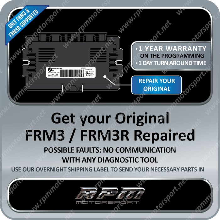 BMW / MINI FRM3 FRM3R (Footwell Module 3) Repair Service (No Communication error)