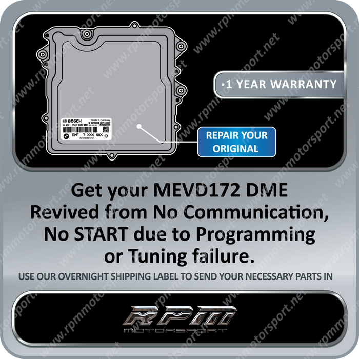 BMW F-Series N20 N26 N55 S63N S55 Engine MEVD172 DME Revival Service (Bricked)