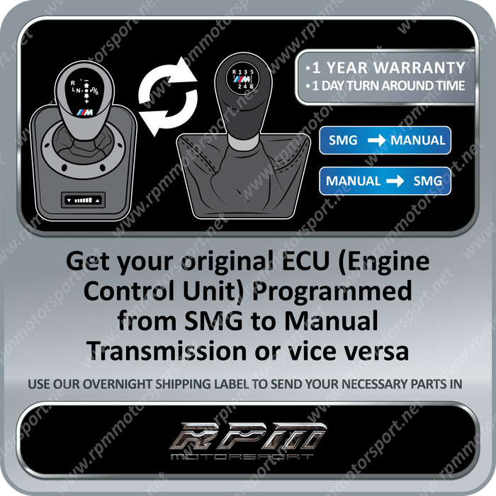 BMW E46 M3 S54 MSS54 SMG to Manual Transmission Conversion Software