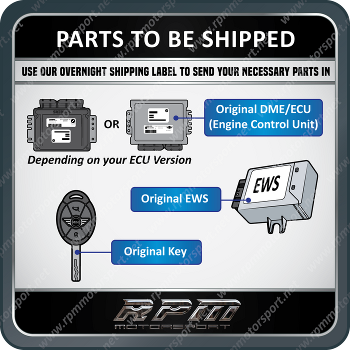 2005 Mini R50 Ews Mini Cooper R50 / R52 / R53 (S) EWS 3.3 Kit 05/2001 to 11/2006 — RPM ...